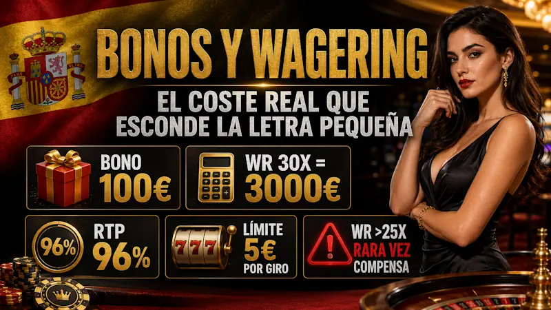 Bonos y wagering: el coste real que esconde la letra pequeña